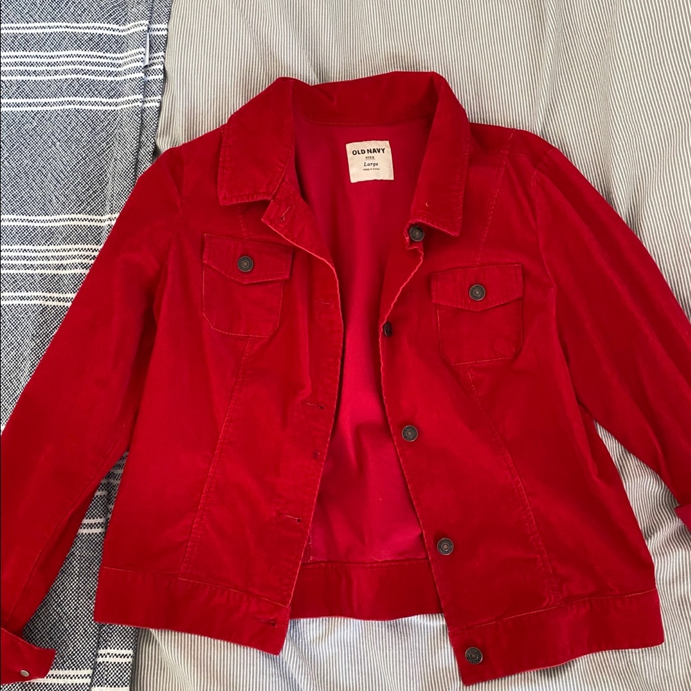 Red corduroy jacket
